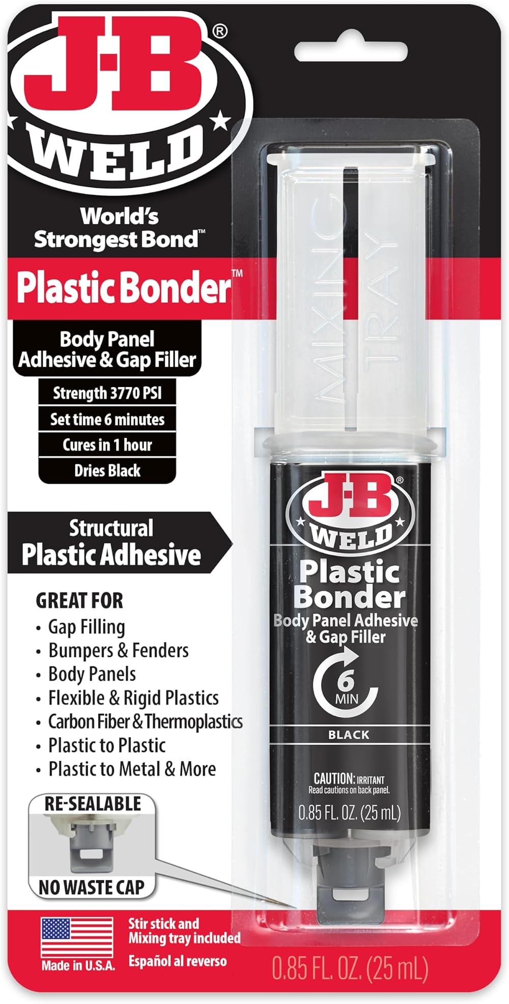 J-B Weld Simply 50139 PlasticBonder Black 25 ml Gap Filler Bonding