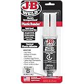 J-B Weld 50139 Plastic Bonder Body Panel Adhesive and Gap Filler Syringe - Black - 25 ml