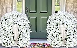Siyaluens 2 Pcs UV Resistant Artificial Flowers for
