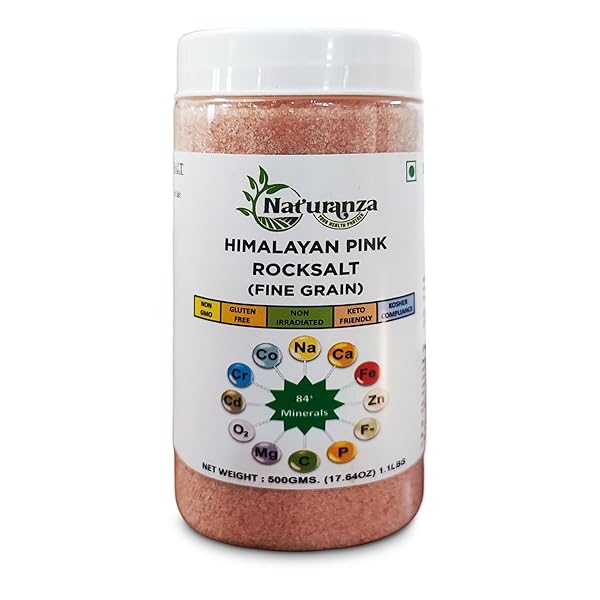 NATURANZA HIMALAYAN PINK ROCK SALT FINE GRAIN –...