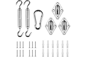 Artpuch Sun Shade Sail Hardware Kit 8 Inch for Triangle Sun Shade Sail Outdoor Installation 304 Stainless Steel