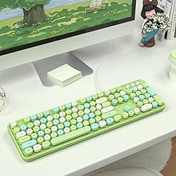 MOFII Wired Keyboard, Full Size USB Keyboard Plug
