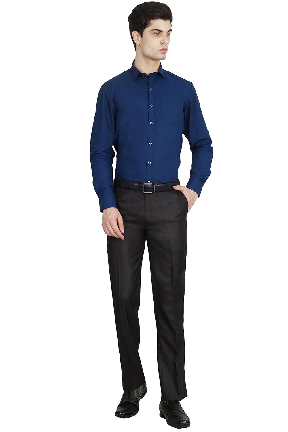 mchenry men's regular fit checkered formal trousers