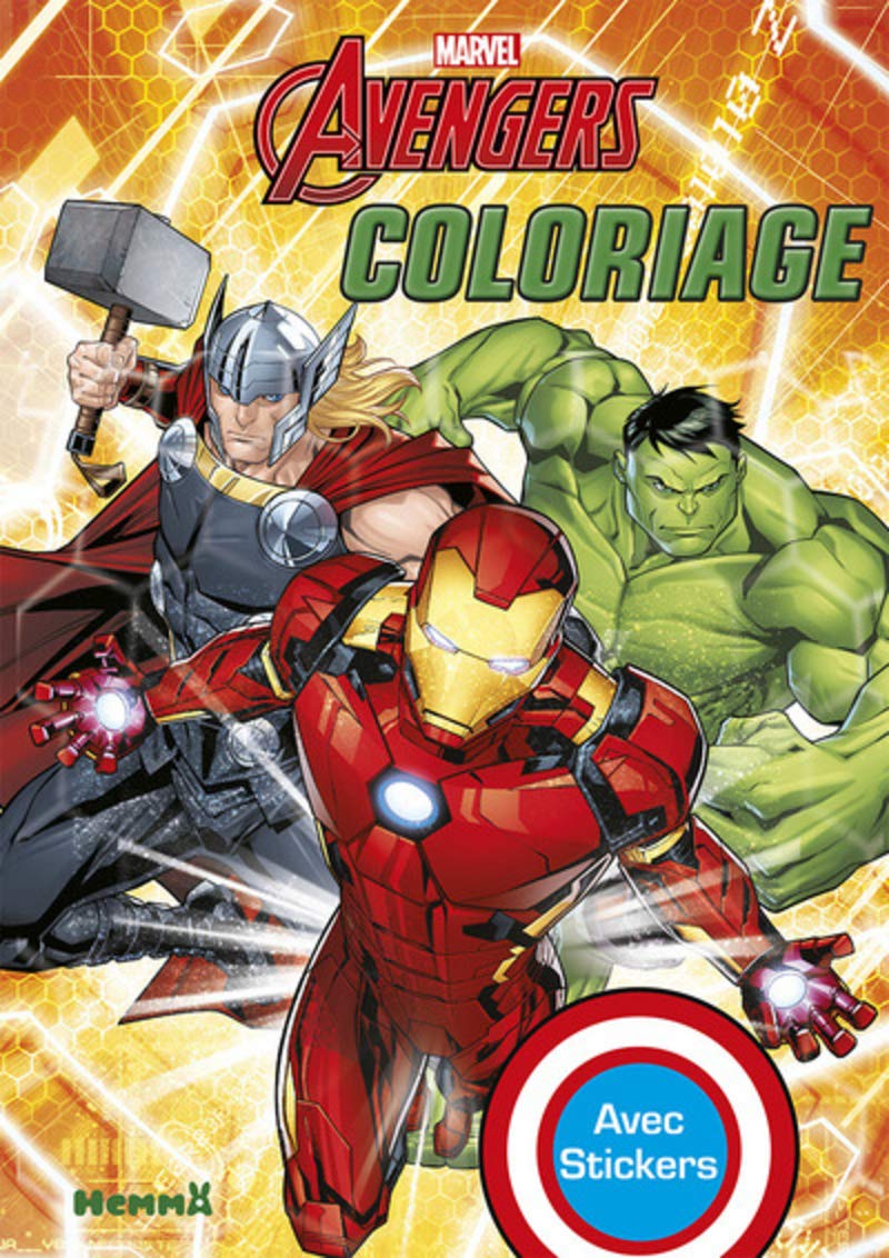 Amazon Com Marvel Avengers Coloriage Avec Stickers French Edition Collectif Disney Books