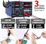 YIHUA 853D 3 in 1 SMD Hot Air Soldering Station UK Plug 0-15V 35V view 2