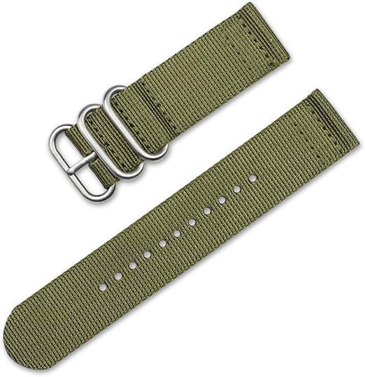 Amazon Mm Military Rafスタイルballisticナイロン2ピースwatchバンド オリーブ 時計バンド 腕時計 通販