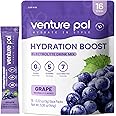 Venture Pal Sugar Free Electrolyte Powder Packets - Liquid Daily IV Drink Mix for Rapid Hydration & Party Recovery | 5 Vitamins & 7 Electrolytes| Keto Friendly | Non-GMO | Certified Vegan | 16 Sticks