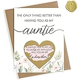 HAMUIERS Will You Be My Godmother Scratch Off Card for Auntie, Godmother Proposal Gift from Niece Nephew, Godmother Request Asking Card