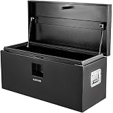 Garvee 30 in Black Steel Truck Bed Tool Box, Trailer Tongue Box, Truck Storage Organizer Tool Chest For Truck Bed, RV, Trailer