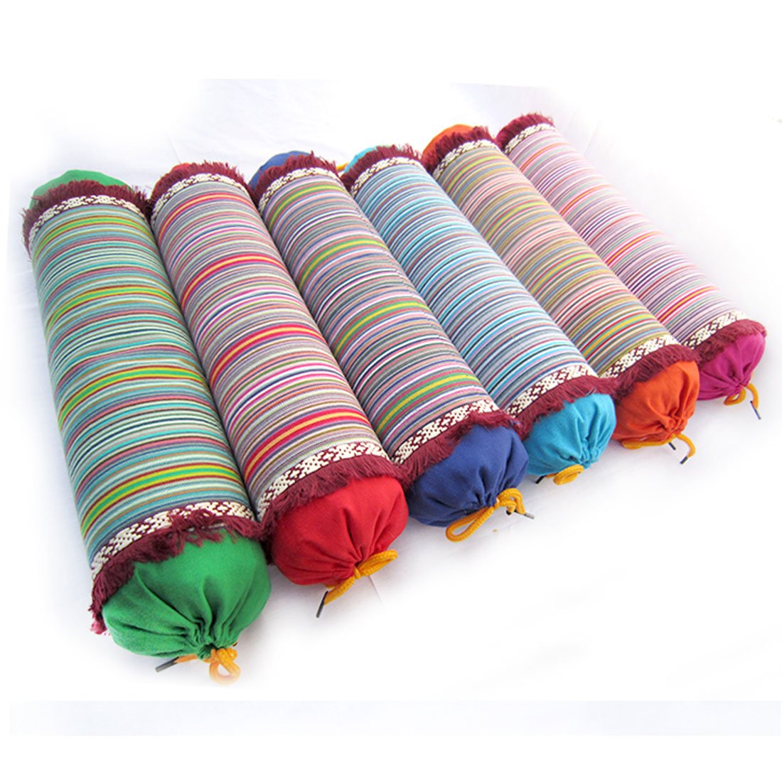 Macaron Blue Edomi Neck Roll Pillows Comfortable Buckwheat