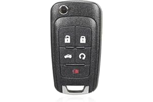 CAUORMOTE 5 Buttons Flip Key Fob Keyless Entry Remote Replacement for Chevy Camaro Malibu Sonic Equinox Impala Cruze GMC Terrain Buick Allure Lacrosse Regal Verano Encore, Car Key Fob FCC: OHT01060512