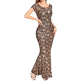 Womens Off Shoulder Formal Dresses Sparkly Gorgeous Golden Silk Embroidery Gowns and Evening Party Long Dress with Split