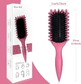 Sularpek Curly Hair Brush Boar Bristle Defining Styling Rose Red view 2