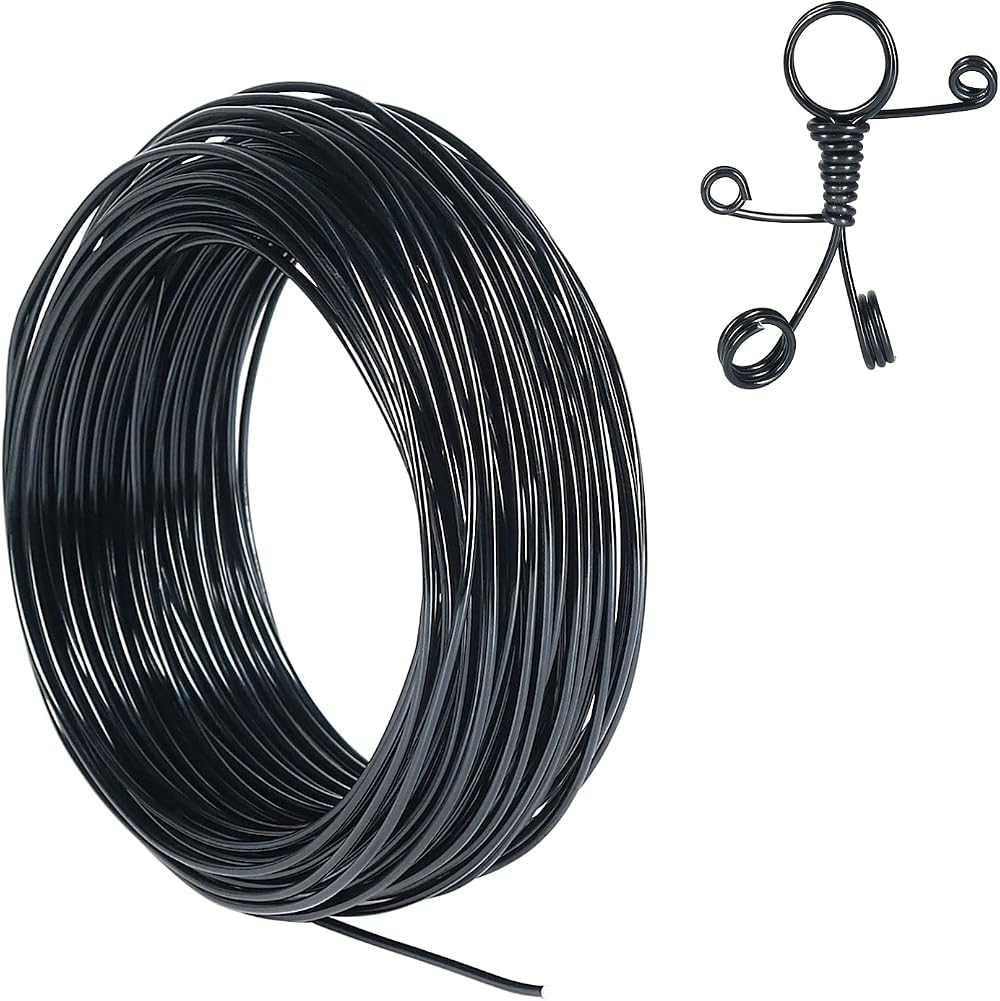 TennWell 12 Gauge Aluminum Craft Wire 2mm 100 ft Black Anodized Malable Strong