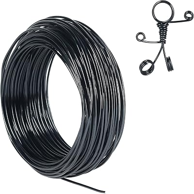 TennWell 12 Gauge Aluminum Craft Wire 2mm 100 ft Black Anodized Malable Strong