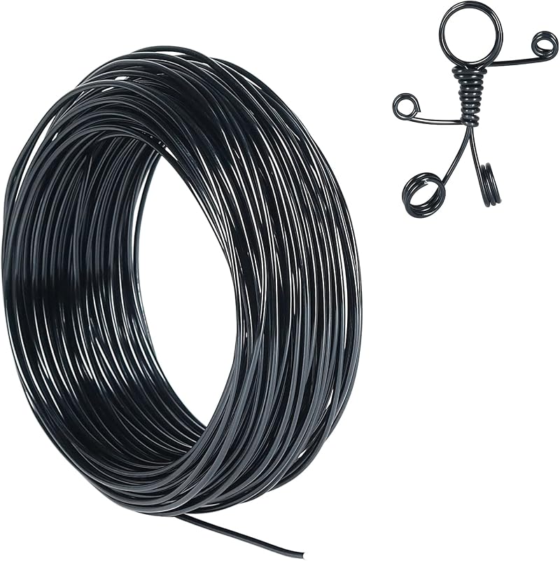TennWell 12 Gauge Aluminum Craft Wire 2mm 100 ft Black Anodized Malable Strong