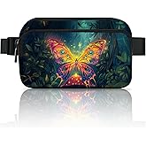 Butterfly Fanny Pack Fashion Belt Bag Lightweight Waist Pouch with Adjustable Strap Mini Crossbody Bags for Women Travel Sports Running