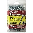 Milescraft 5202 Wood Pocket Hole Screws - #7 x 1-1/4" Washer Head with Coarse Thread (100pc.), Torx Drive Self-Tapping, For Indoor Use