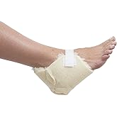 Essential Medical Supply Sheepette Heel Protectors with Hook and Loop Strap - Ultimate Synthetic Sheepskin Fleece Soft and Comfort Cover for Sitting or in Bed for Seniors and Adults, 1 Pair