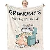 Funny Gifts for Grandma, Grandma Birthday Gifts, Gift for Grandmas from Granddaughter Grandson, Super Soft Flannel Throw Blanket 60"×50"