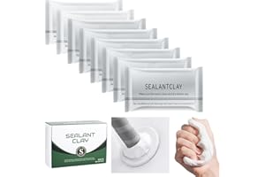 MAXBLASTER Waterproof Sealant Mastic,Pack of 8 White Seal Putty Waterproof Duct Seal Repair Sealing Clay, Quick Mending Mud for Drain Connection, Wall Hole, Air Conditioning Hole Seal Putty