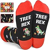 Zmart Christmas Dino Gifts Stocking Socks - Dinosaur Socks for Kids Boys Girls Ages 2-12
