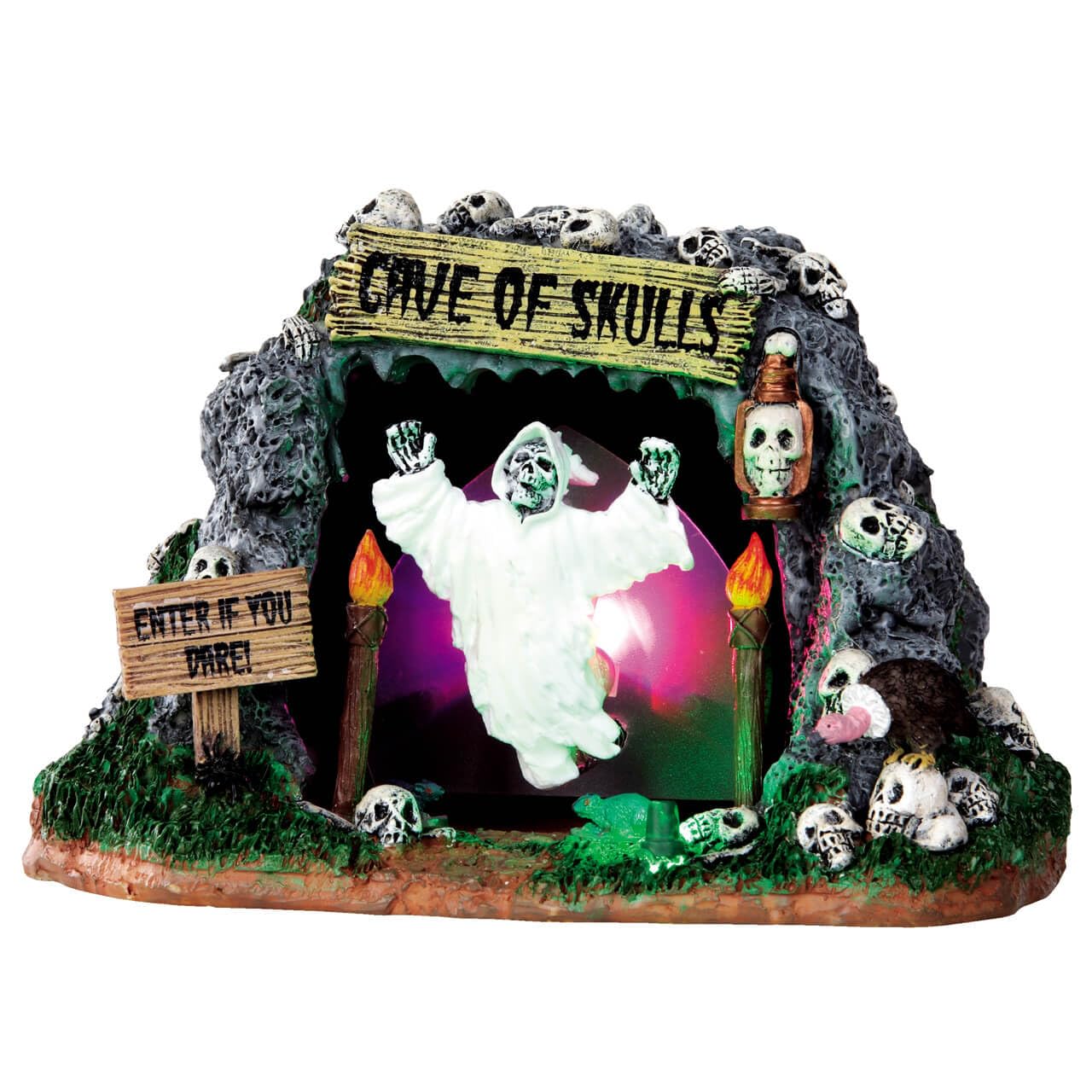 Lemax Spooky Town Cave Of Skulls B/O