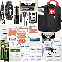 EVERLIT 250 Pieces Survival First Aid Kit IFAK EMT Molle Pouch Survival Kit Outdoor Gear Emergency Kits Trauma Bag for Campin