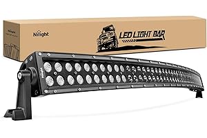 Nilight - 71015C-A 50Inch 288W Curved LED Work Light Driving Fog Lamp LED Light Bar Offroad Lighting for SUV UTE ATV Truck 4x4 Boat, 2 years Warranty