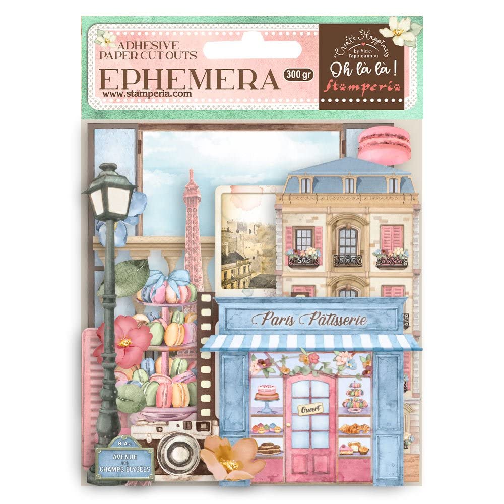 Stamperia International Scrapbooking Double Face Sheet - Create Happiness Oh lá lá Patisserie