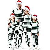 Liitrsh Christmas Family Pajamas Matching Set Striped Pajamas Classic Sleepwear Loungewear Xmas Holiday