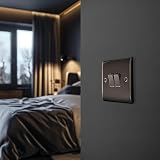 BG Electrical Nexus Metal 2 Way Double Light Switch Black Nickel NBN42 view 6