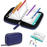 Timueetech A7 Waterproof Pill Organizer with 7 PCS L Size Zippered Pill Pouches for A7 Binder, Large BPA-Free Weekly Medicine Organizer, Color-Coded Reusable Travel Pill Storage System
