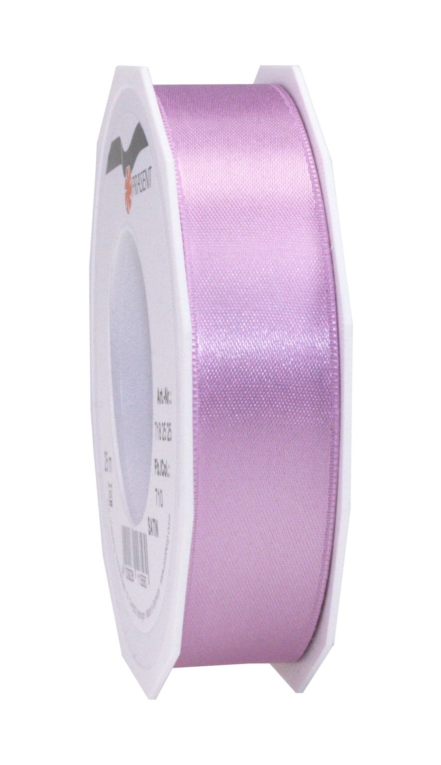 PRÄSENT C.E. Pattberg SATIN lila gift ribbon, 27 yards for Wrapping Gifts, 1 inch width, Ribbon for Decorating & Crafting, Decorative Ribbon for Gifts, for every occasion — image 1