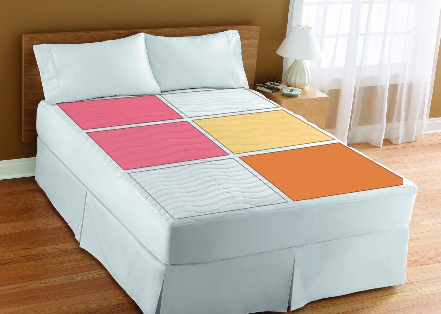 Sunbeam Heated Mattress Pad | Therapeutic with Zoned Heat, 10 Heat Settings, Queen: Home & Kitchen
