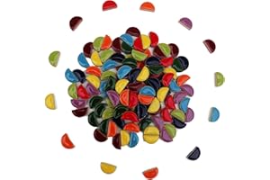 EDFLIFE Ceramic Mosaic Tiles for Crafts, 7oz Assorted Colors Mosaic Tiles Ceramic for Art Supplies, Mosaic Making Kit for DIY Hobbies Children Handmade Home Decoration Art Projects (Half Round)…