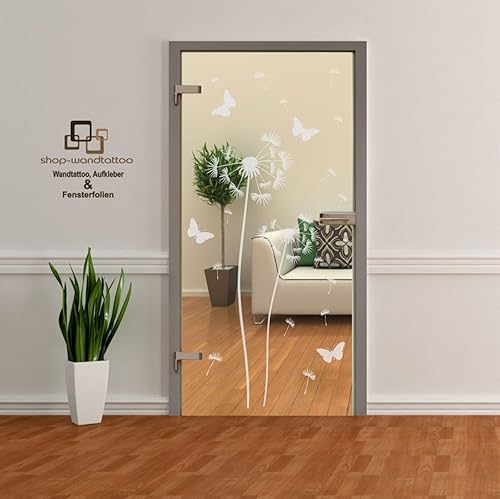 Pusteblume als Aufkleber Glasdekor Glastür Tür Aufkleber Fensterfolie Wohnzimmer