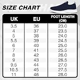 Hanani Slip On Trainers Mens Womens Breathable Lightweight Shoes Deep Blue EU45 view 7