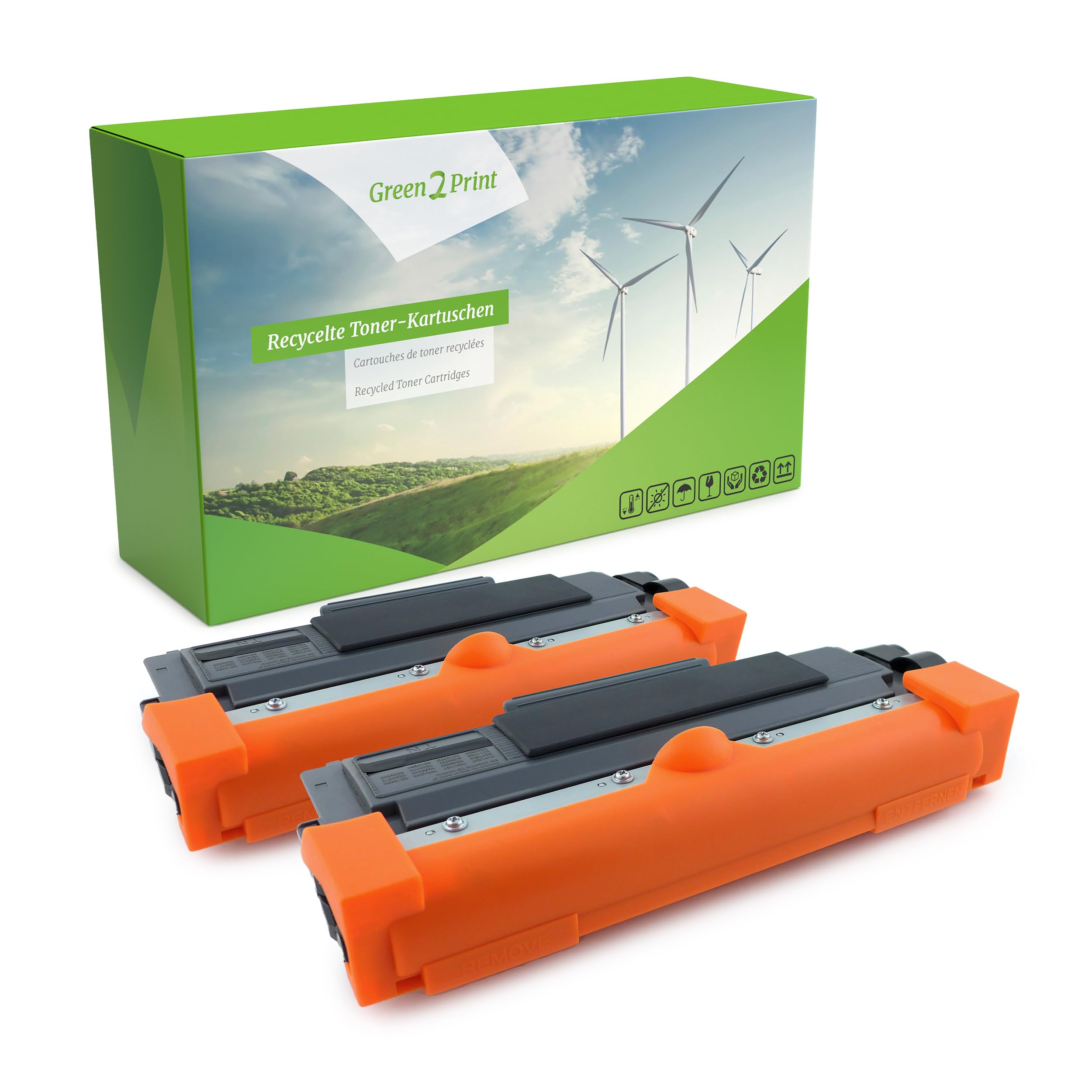 Green2Print Toner Twinpack 2 cartridges 2x 2600 pages replaces Brother TN-2320 Toner cartridge for Brother DCP-L2500D, DCP-L2520DW, DCP-L2540DN, DCP-L2560DW, HL-L2300D, HL-L2340DW, HL-L2360DN, HL