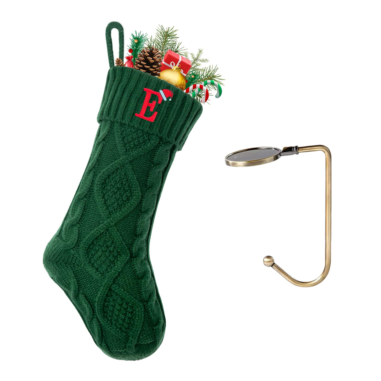 VRFASHION Christmas Stockings with Initials, Letter