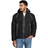 GUESS mens Fredric Taping Heavy Puffa Jacket