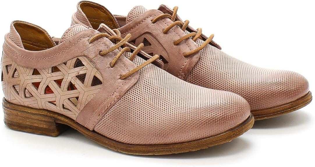 chaussures oxford femme rose