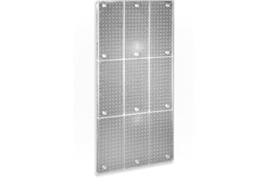 AZAR DISPLAYS Azar 700248-CLR Clear Frosted 24-Inch W by 48-Inch H Pegboard Wall Panel