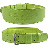 Leather Weightlifting Belt, 10 Adjustable Holes, 4”Width, Double Prong Power Belt for Gym Bodybuilding, weightlifting, powerlifting, squats and deadlifts