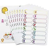128pcs Name Labels for Kids School Supplies Self-Laminating, Waterproof, Dishwasher Safe, Freezer Safe, Daycare Labels, Perso