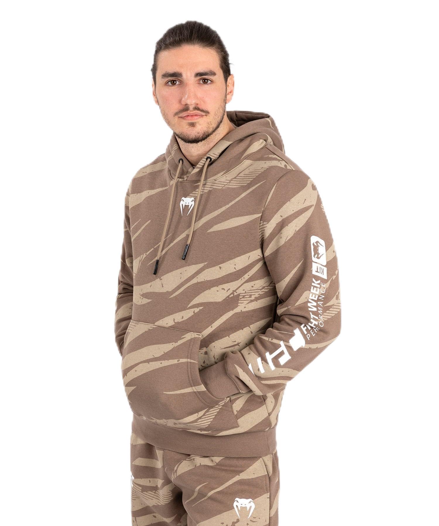 Venum Men’s Standard UFC Adrenaline Fight Week Pullover Hoodie, Desert Camo