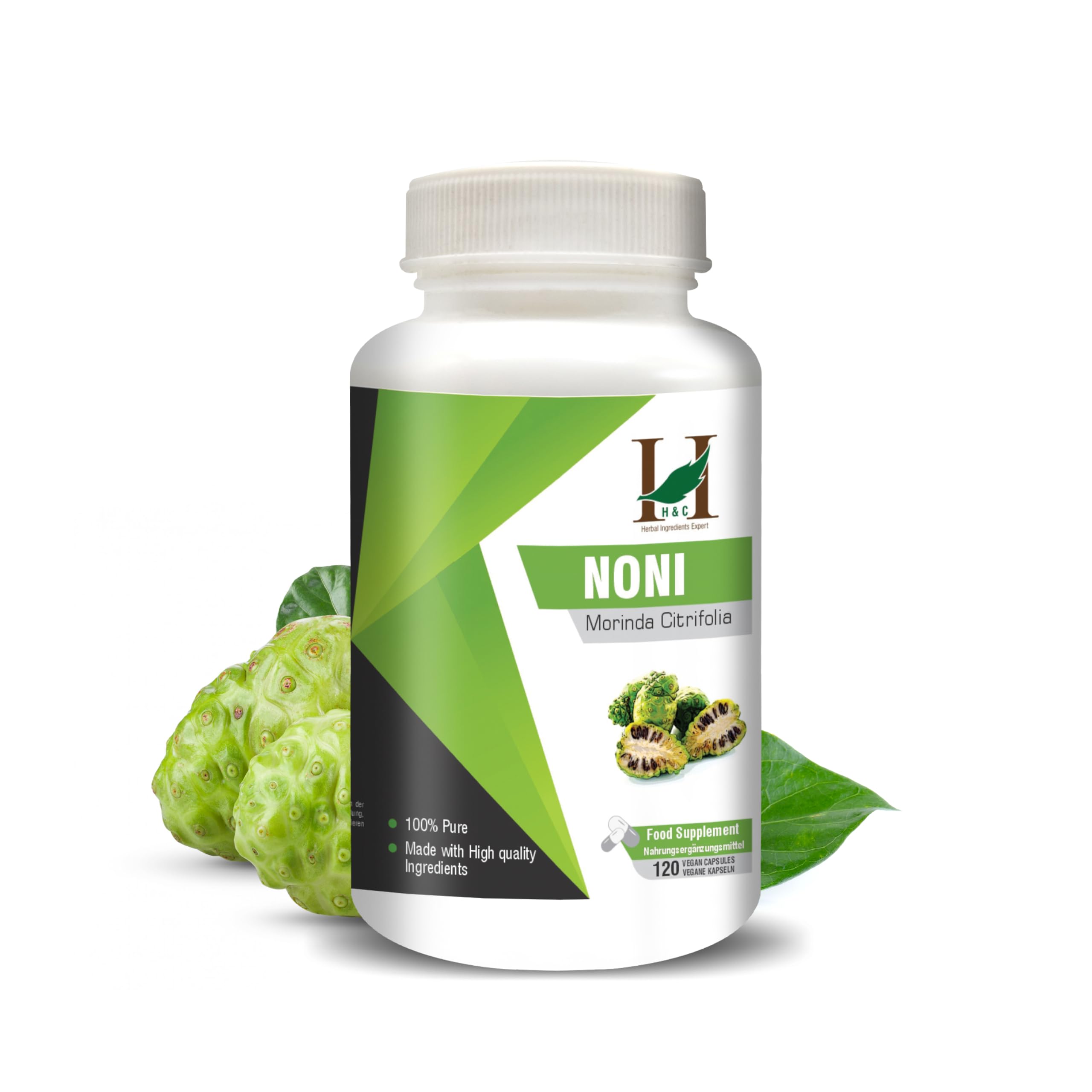 H&C Noni Capsules (Morinda citrifolia) - 900mg per Serving, 120 Vegan Capsules…