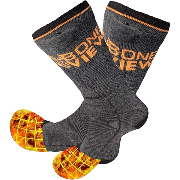 Boneview HotSocks Electric Heated Socks - Rechargeable Lithium Battery Powered Toe Warmer, Fit Inside Hunting, Fishing, Hiking, Skiing, Winter