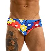 MIZOK Men's Sexy Prints Swimming Bikini Low Rise Swimwear Brief