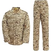 LANBAOSI Men's Tactical Hunting Uniform Combat Suit Shirt Jacket Coat and Pants Set